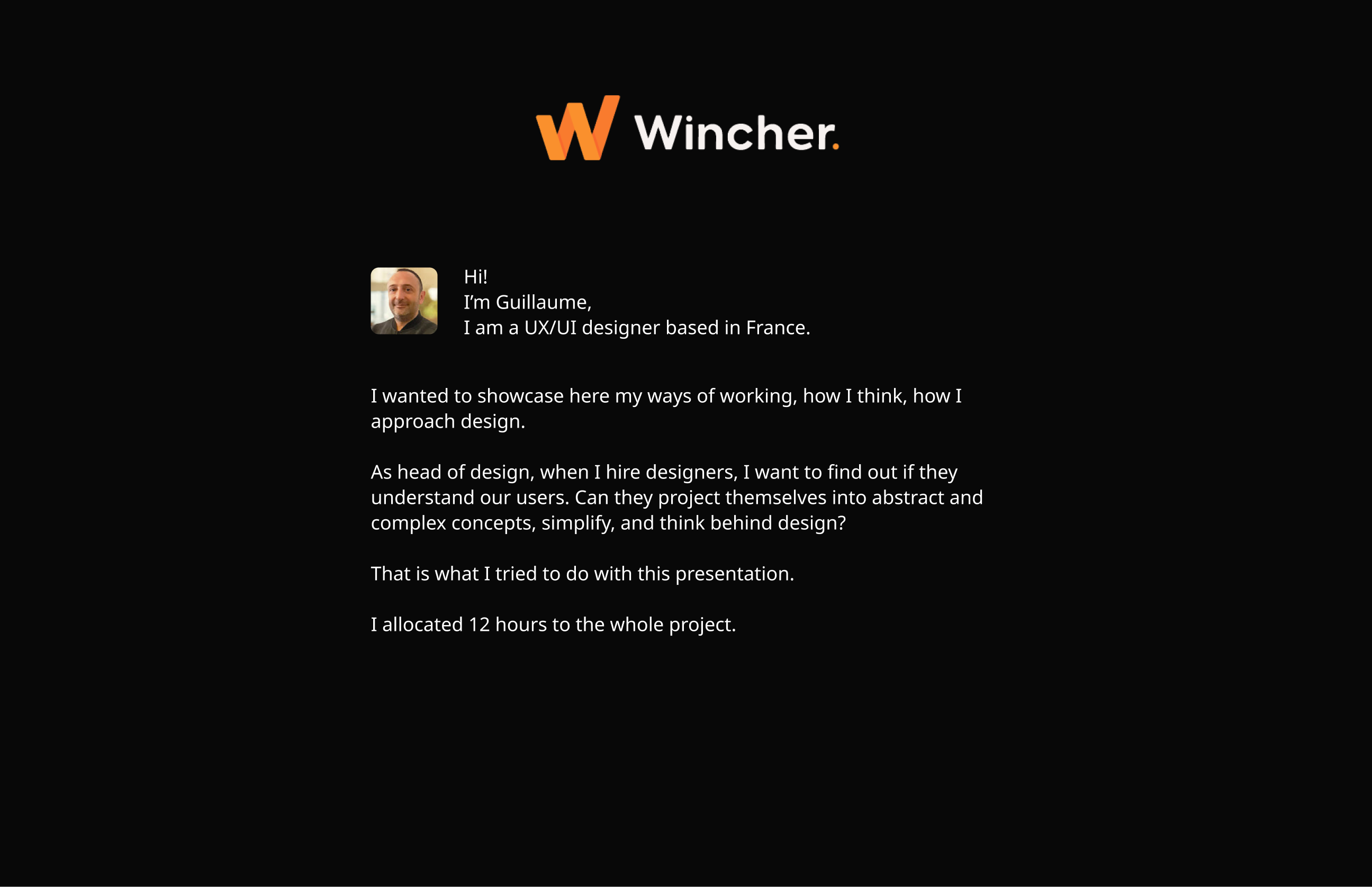 Wincher — Design challenge